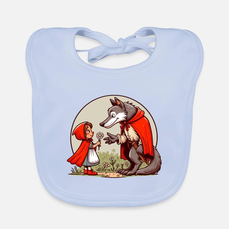 Rotkäppchen Märchen Wolf Niedlich Märchenfigur Baby Bio-Lätzchen