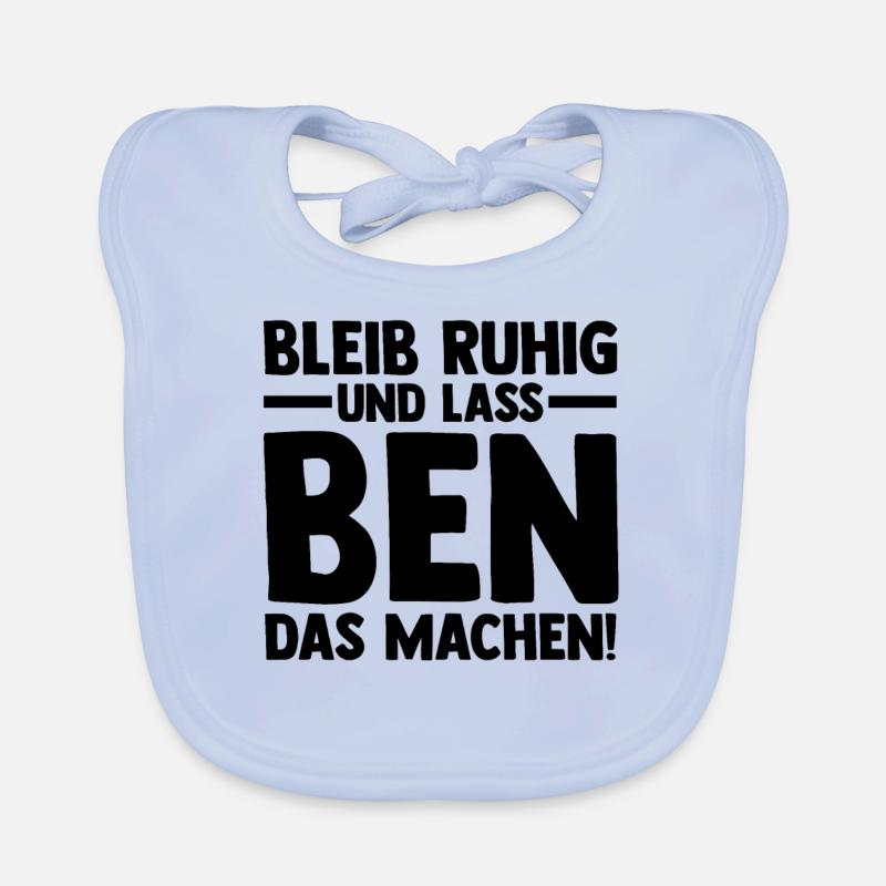First name Ben Organic Baby Bibs