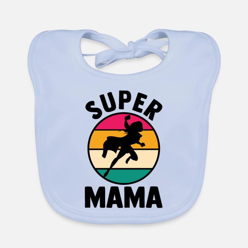Mutter Superheldin Mama Baby Bio-Lätzchen