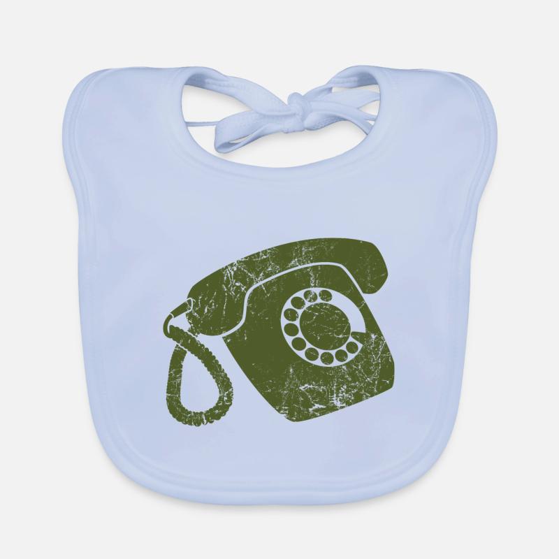 Generation Wählscheibe Festnetz Telefon Baby Bio-Lätzchen