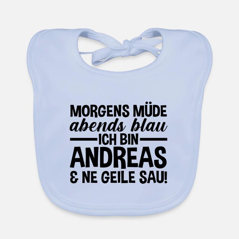 First name Andreas Organic Baby Bibs