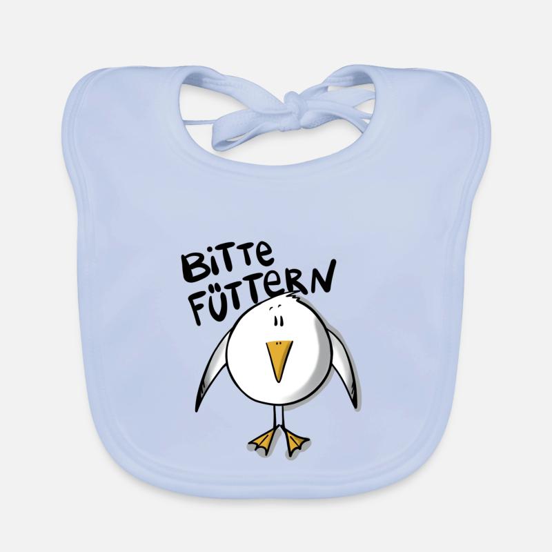 Möwe Füttern Baby Bio-Lätzchen