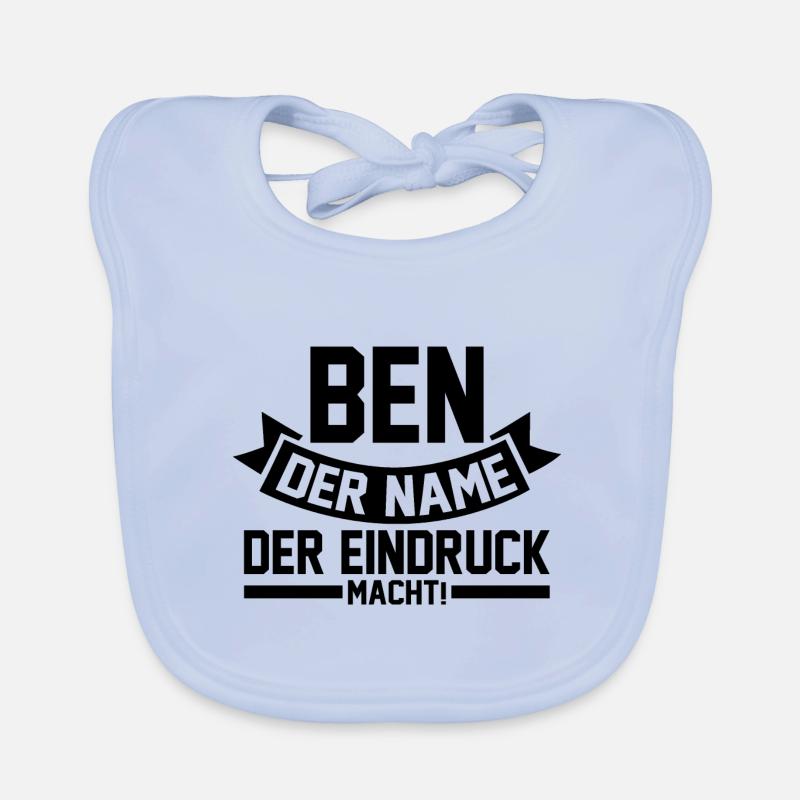First name Ben Organic Baby Bibs