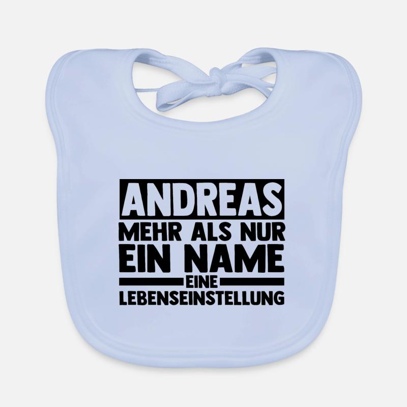 First name Andreas Organic Baby Bibs