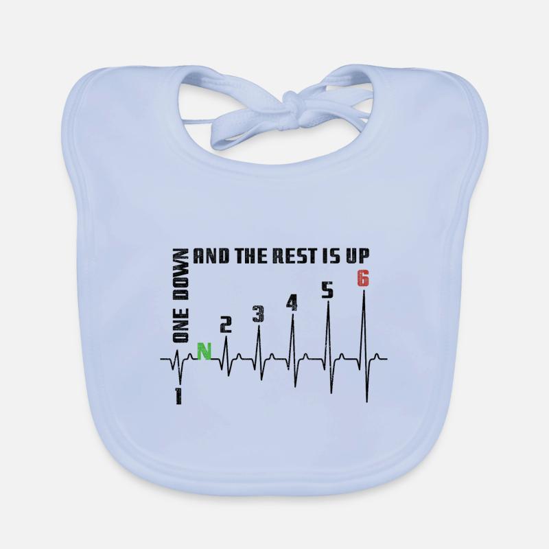 1N23456 Motorcycle Gearshift - Adrenaline - Pulse Organic Baby Bibs