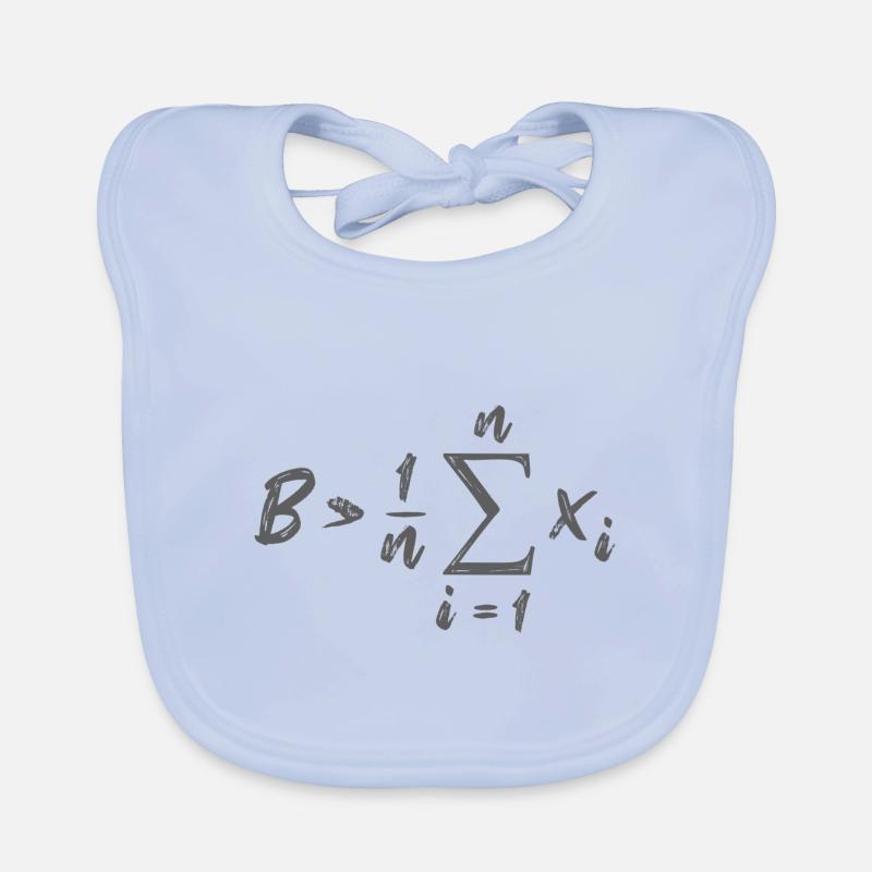 Be Greater Than Average Formula Math Organic Baby Bibs