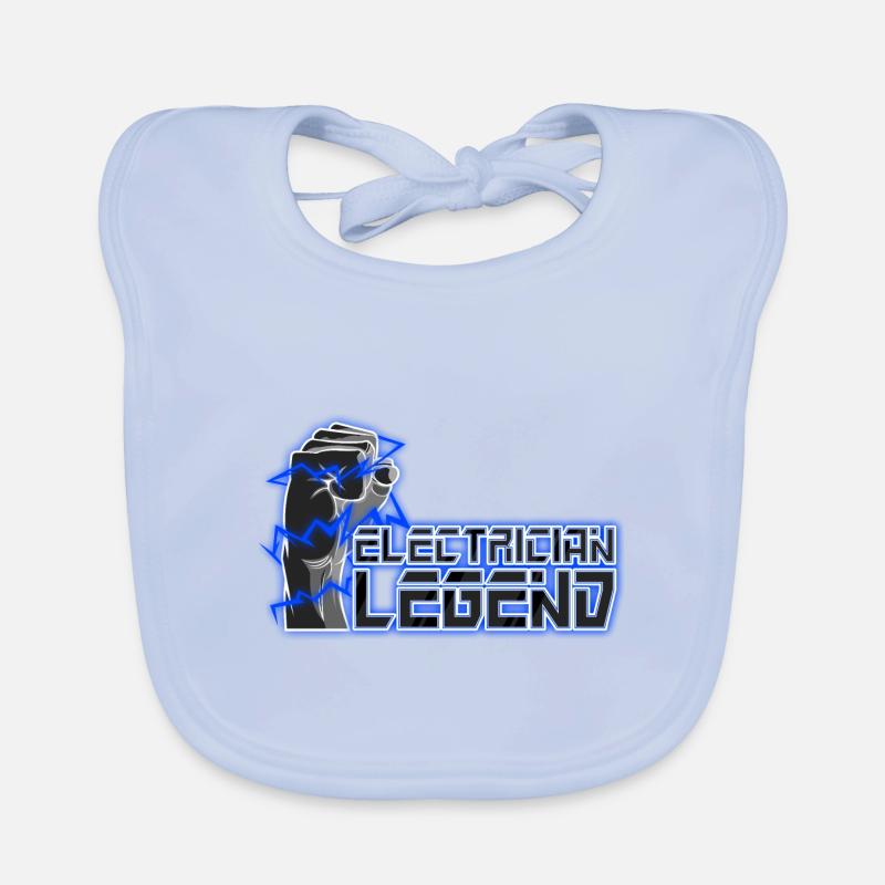 Electrician Legend Funny Saying Electro Worker Organic Baby Bibs