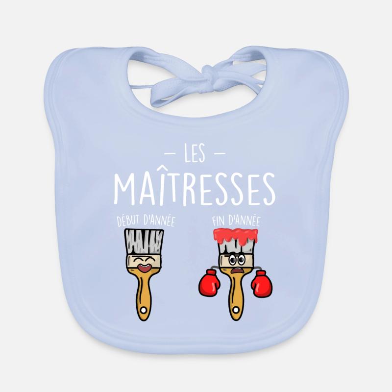 Les maîtresses en début et fin d'année Bavoir bio Bébé