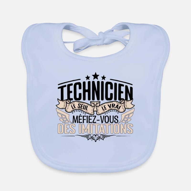 Technicien cadeau Technicien le vrai Technicien Bavoir bio Bébé