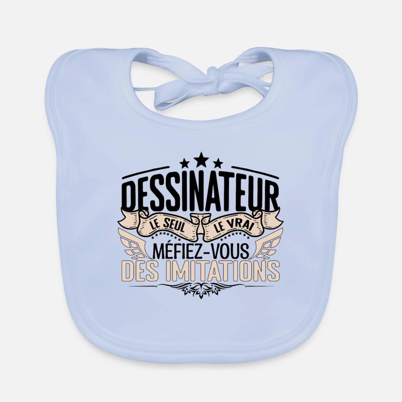Dessinateur cadeau Dessinateur le vrai Dessinateur Bavoir bio Bébé