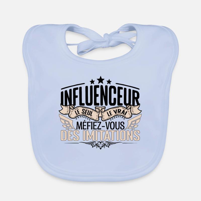 Influenceur cadeau Influenceur le vrai Influenceur Bavoir bio Bébé