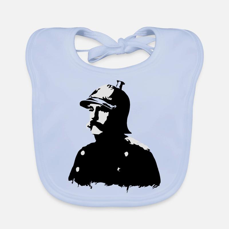 Otto von Bismarck (bicolore) - Bavoir bio Bébé - bleu ciel