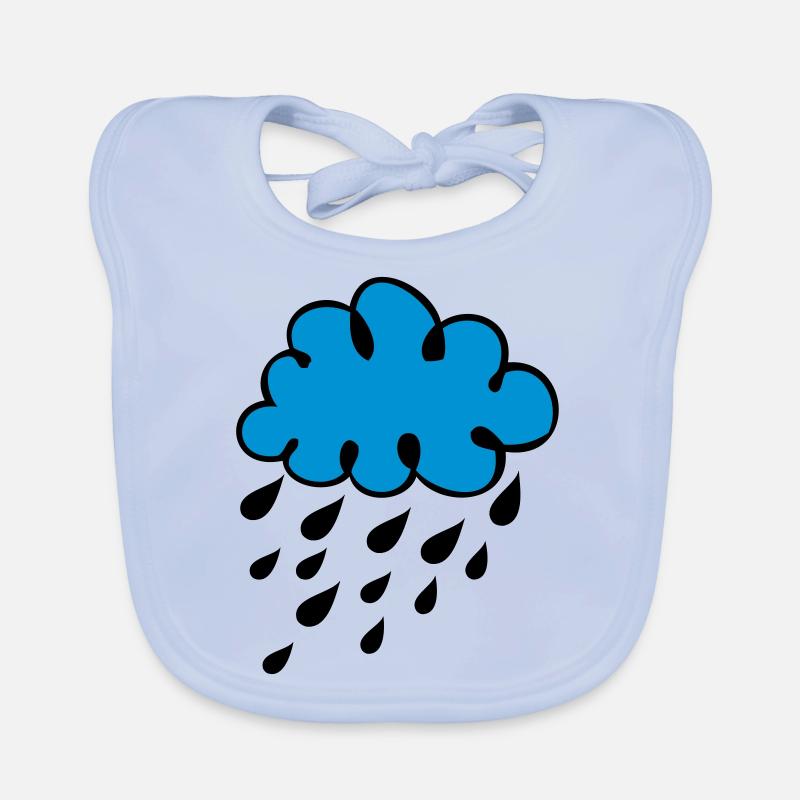 Couverture des gouttes de pluie - Bavoir bio Bébé - bleu ciel