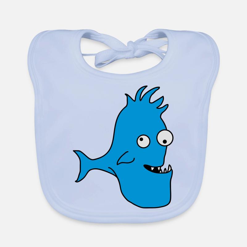 Stupid Crazy Comic Fish Bavoir bio Bébé