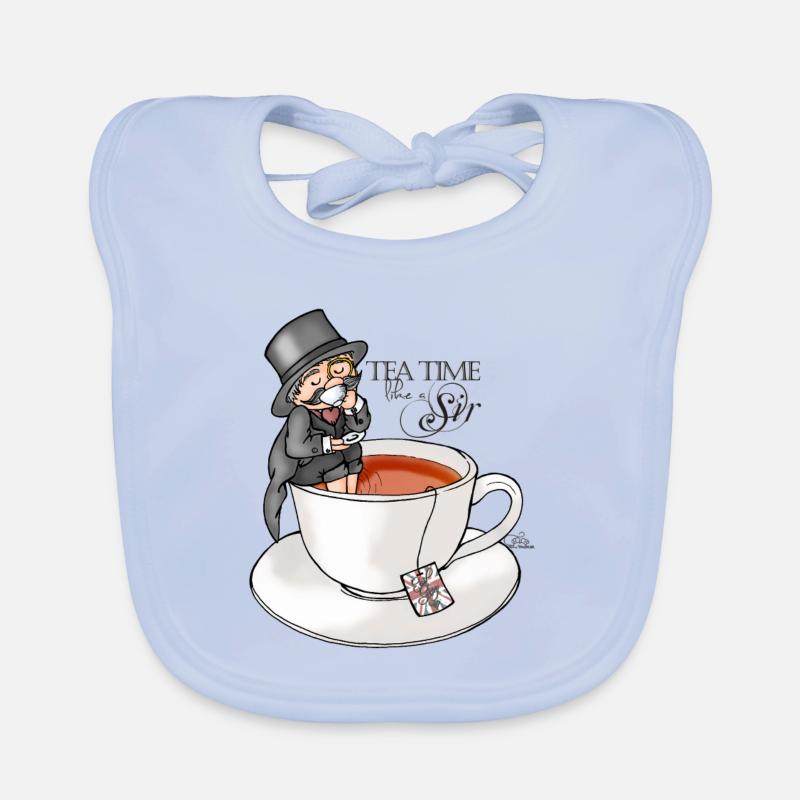 tea time like a Sir with Earl Grey (text) Bavoir bio Bébé