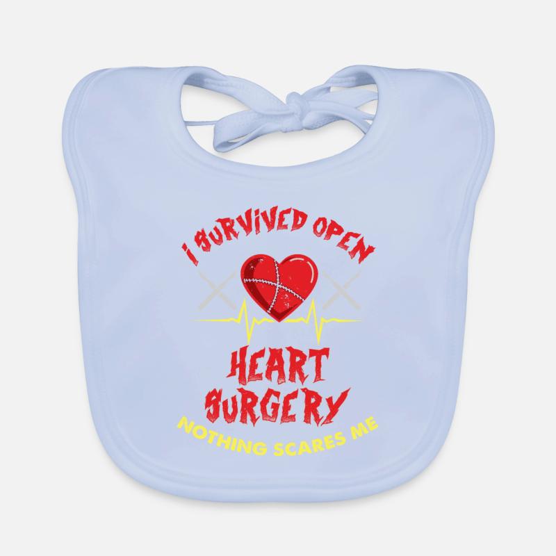 Open Heart Surgery Survivor Gift Idea Organic Baby Bibs