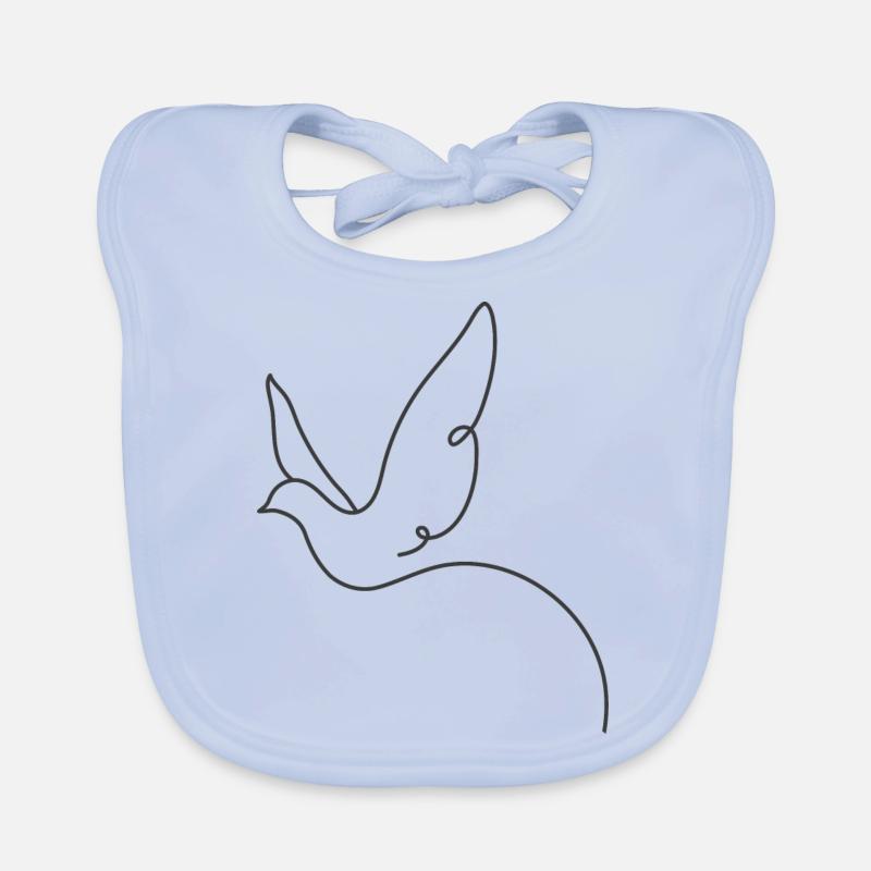 Vogel - Baby Bio-Lätzchen - sky Blue