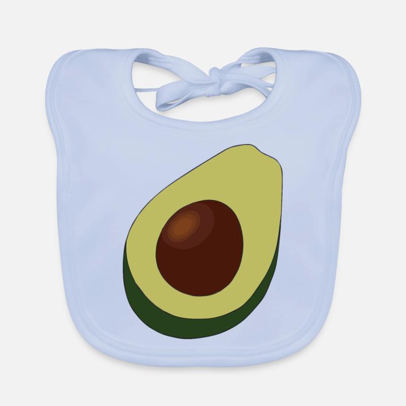 Avocado Illustration Geschenkidee Baby Bio-Lätzchen
