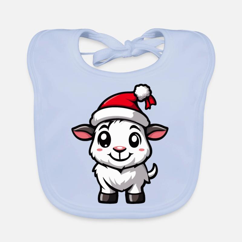 Bergziege Weihnachten Niedlich Baby Bio-Lätzchen