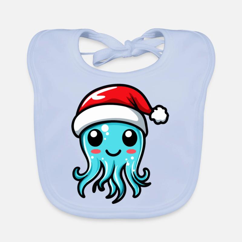 Méduse Noël mignon Bavoir bio Bébé