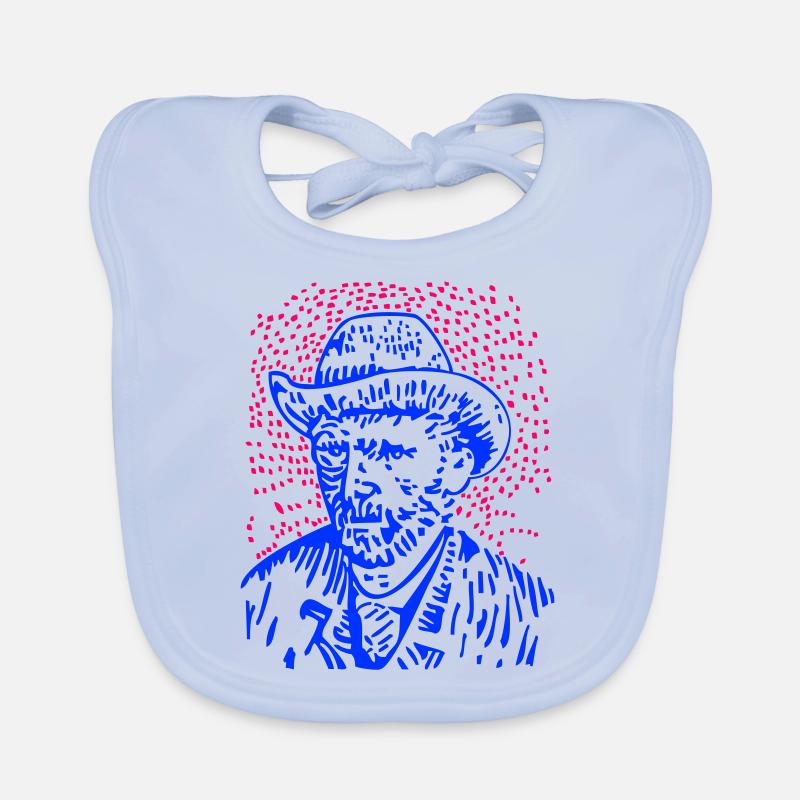 Vincent van Gogh - Baby Bio-Lätzchen - sky Blue
