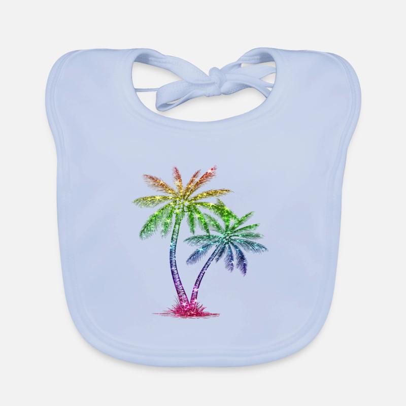 Glitzer Palme Baby Bio-Lätzchen