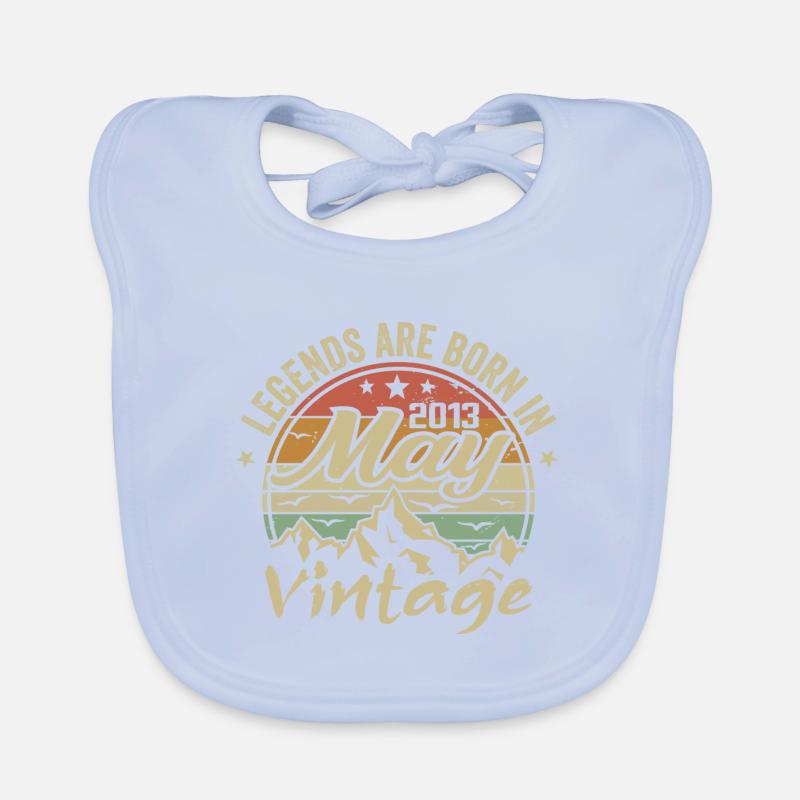 May 2013 Birthday Gift 2013 Vintage 2013 Organic Baby Bibs