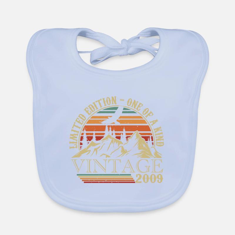 2009 Vintage Retro 2009 Anniversary Gift Organic Baby Bibs