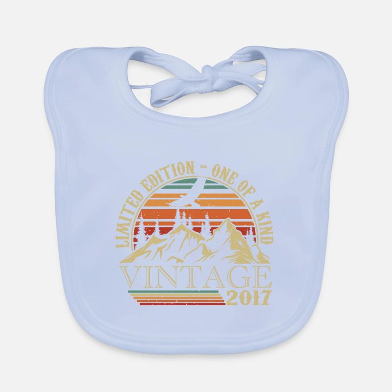 2017 Vintage Retro 2017 Anniversary Gift Organic Baby Bibs