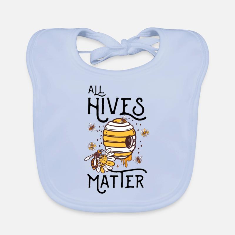Bee hive beekeeper saying Organic Baby Bibs