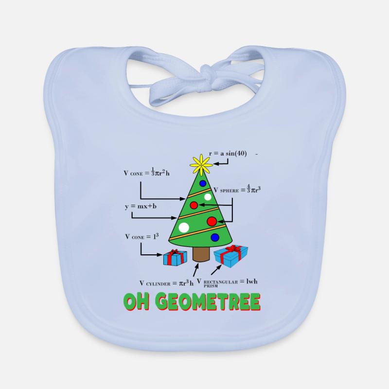Géométrie, prof, math, noël Bavoir bio Bébé