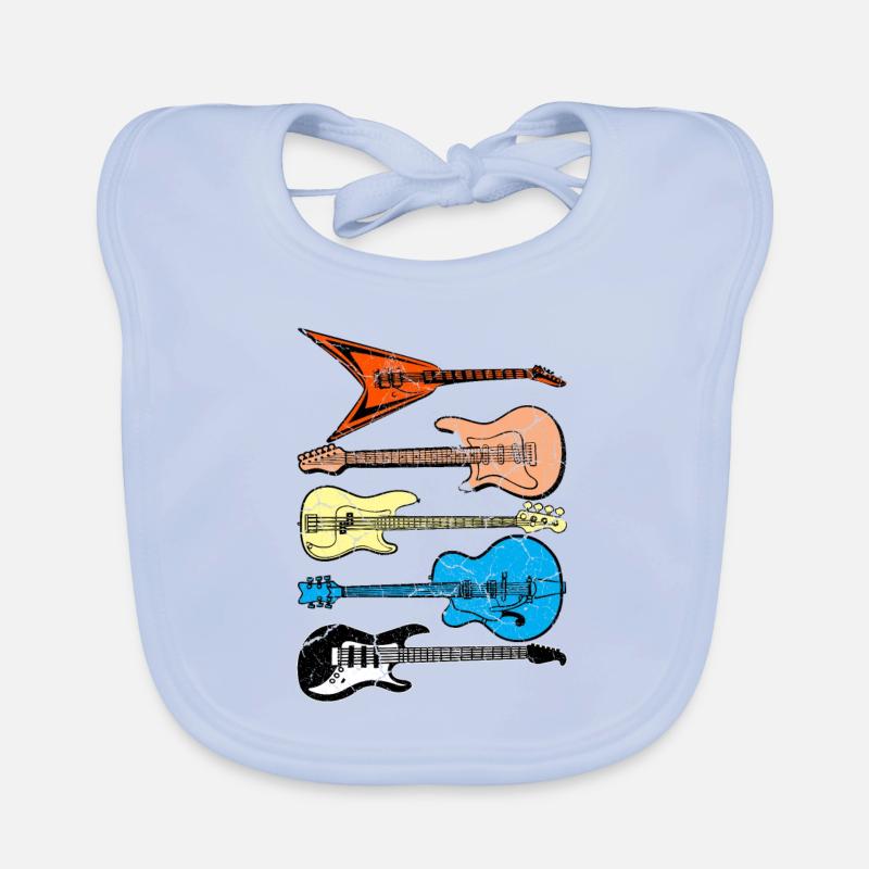 Guitar guitars gift idea Organic Baby Bibs