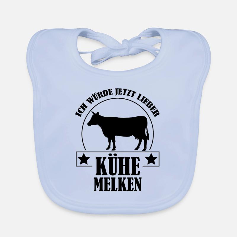 I would rather milk cows now Organic Baby Bibs