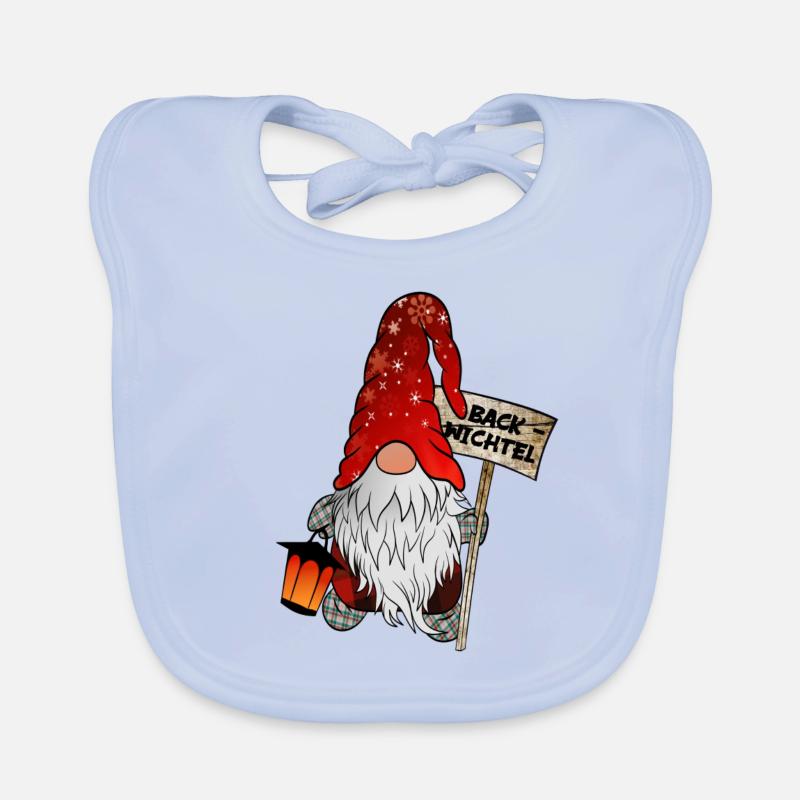 Back-Wichtel – Christmas gnome for all baking fans Organic Baby Bibs