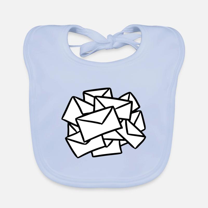 Letters postman letters letter mail post messages Organic Baby Bibs