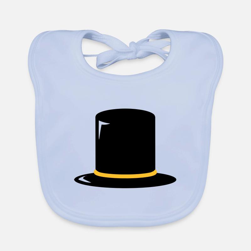 Cylinder hat - top hat - skin-de-forme Organic Baby Bibs