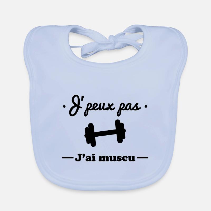 J'peux pas j'ai muscu,musculation Bavoir bio Bébé