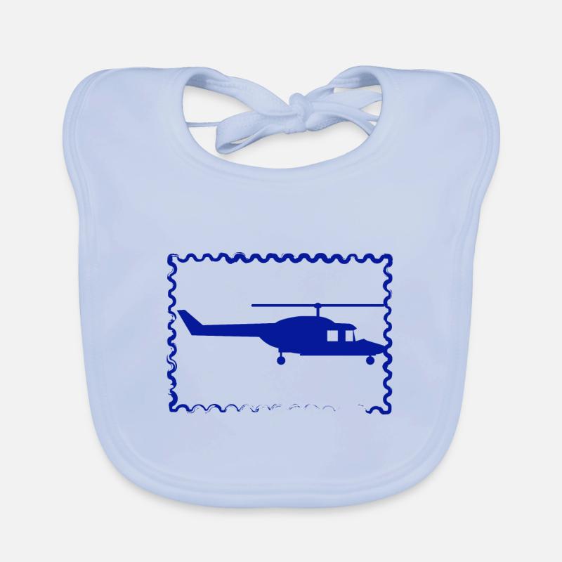 Helikopter - Hubschrauber - Rotorflugzeug Baby Bio-Lätzchen