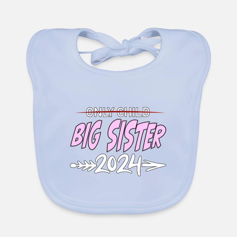 Einzelkind - große Schwester 2024 Baby Baby Bio-Lätzchen