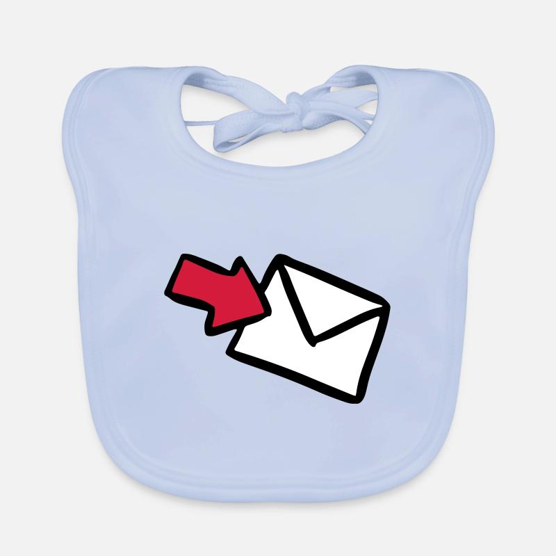 Brief E-Mail mail letter lettre message Versand - Baby Bio-Lätzchen - sky Blue