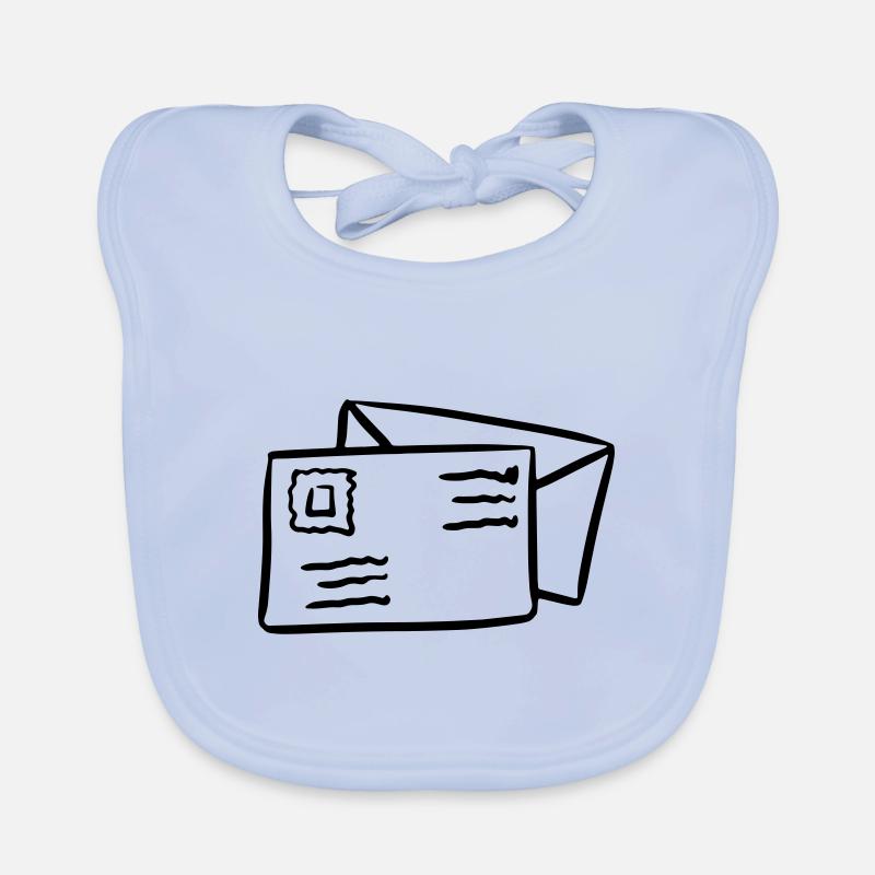 Letter Post Envelope Message Organic Baby Bibs