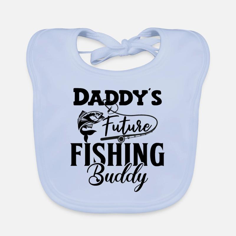 Le petit partenaire de pêche de papa bébé petit pêcheur Bavoir bio Bébé
