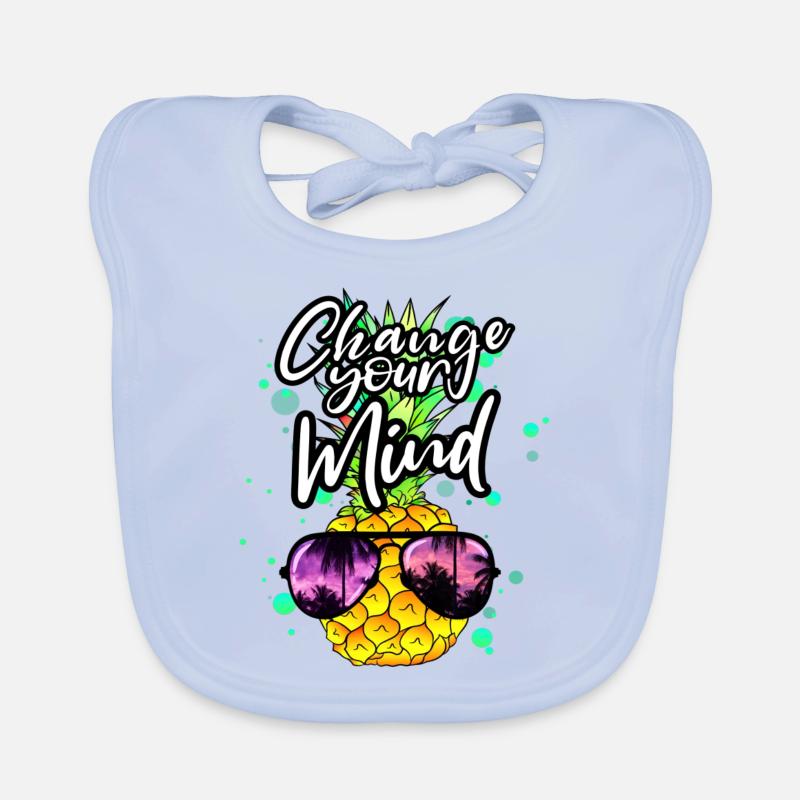 cool pineapple Change your mind Organic Baby Bibs