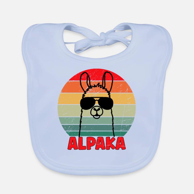 Cool Alpaka Design Baby Bio-Lätzchen