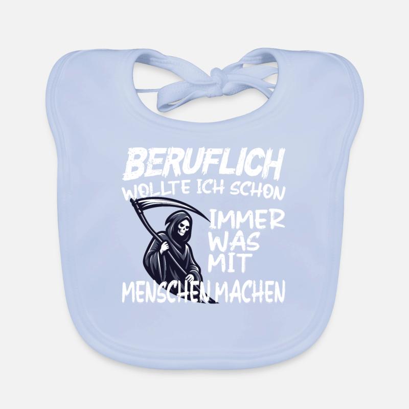 Beruflich was mit Menschen machen - Sensenmann Baby Bio-Lätzchen