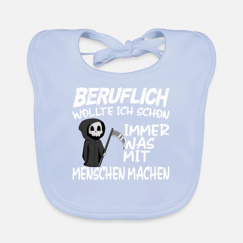 Beruflich was mit Menschen machen - Sensenmann Baby Bio-Lätzchen