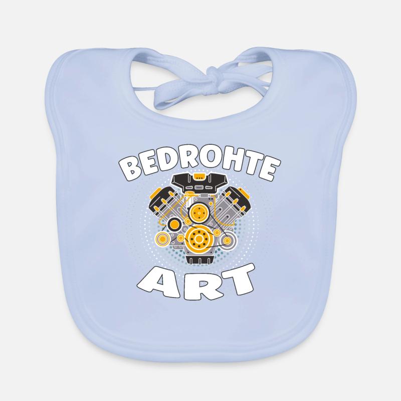 Espèces menacées - Conception de voitures à moteur à combustion interne Bavoir bio Bébé