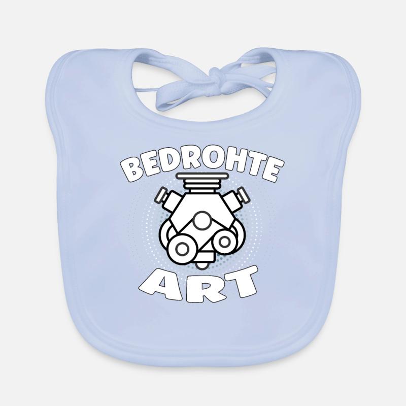 Espèces menacées - Conception de voitures à moteur à combustion interne Bavoir bio Bébé