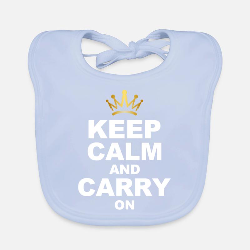 Keep calm and carry on Organic Baby Bibs