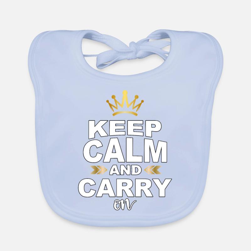 Keep calm and carry on Baby Bio-Lätzchen